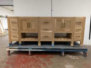 Custom Double Sink Bathroom Vanity – Handmade Solid Wood Cabinet With Storage | Made in USA | Model #1112 Limitless Woodworking  item