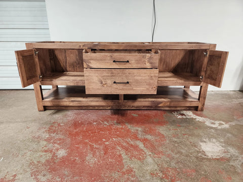 Custom Double Sink Bathroom Vanity – Handmade Wood Cabinet | Made in USA | Model #1082 Limitless Woodworking  item