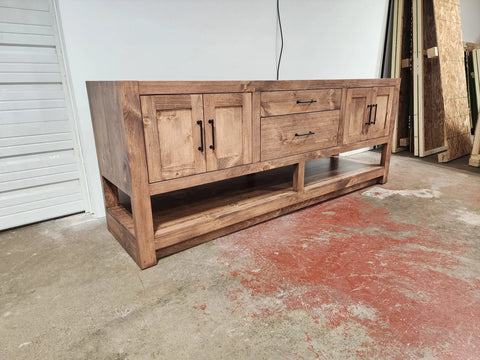 Custom Double Sink Bathroom Vanity – Handmade Wood Cabinet | Made in USA | Model #1082 Limitless Woodworking  item