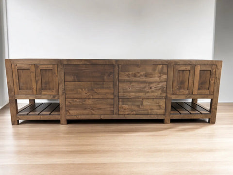 Custom Double Sink Bathroom Vanity – Premium Wood Cabinet With Storage | Made in USA | Model #1122 Limitless Woodworking  item