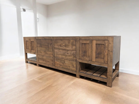 Custom Double Sink Bathroom Vanity – Premium Wood Cabinet With Storage | Made in USA | Model #1122 Limitless Woodworking  item