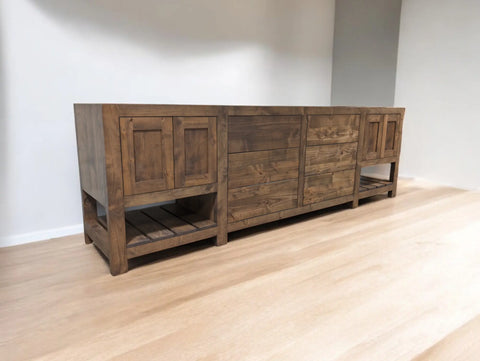 Custom Double Sink Bathroom Vanity – Premium Wood Cabinet With Storage | Made in USA | Model #1122 Limitless Woodworking  item