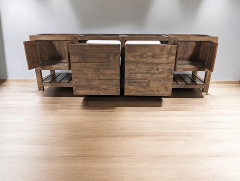 Custom Double Sink Bathroom Vanity – Premium Wood Cabinet With Storage | Made in USA | Model #1122 Limitless Woodworking  item
