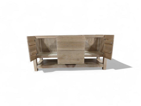 Custom Double Sink Bathroom Vanity – Solid Wood Storage Cabinet | Made in USA | Model #1035 Limitless Woodworking  item