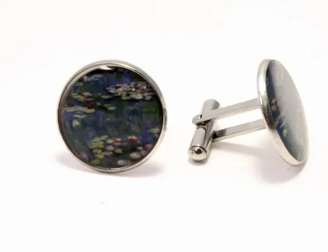 Custom Engraved Silver Stainless Steel Round Cufflinks 20mm – Personalized Gift Set | Made in USA Michelle Marie Boutique  Cufflinks