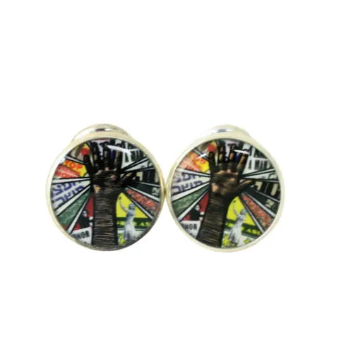 Custom Engraved Silver Stainless Steel Round Cufflinks 20mm – Personalized Gift Set | Made in USA Michelle Marie Boutique  Cufflinks