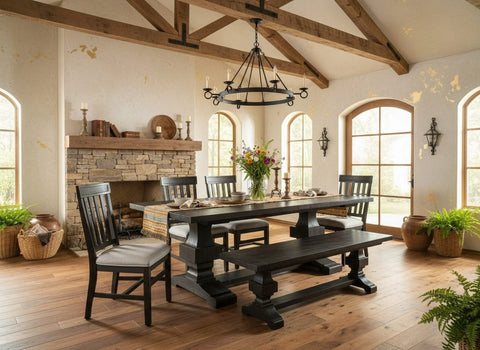 Custom Farmhouse Dining Table – Handcrafted Northeastern White Pine – Made in USA | Model #1057 Limitless Woodworking  item
