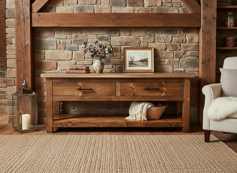 Custom Handmade Console Table – Adjustable Length | Made in USA | Model 1052 Limitless Woodworking  item