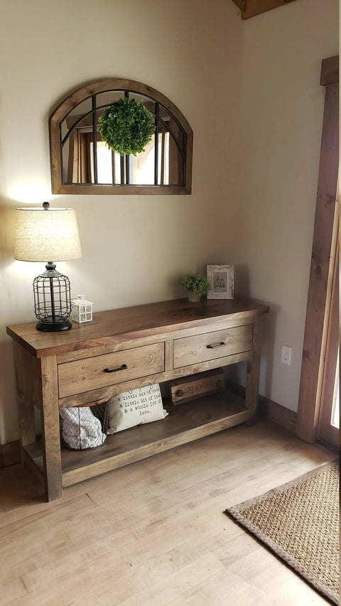 Custom Handmade Console Table – Adjustable Length | Made in USA | Model 1052 Limitless Woodworking  item