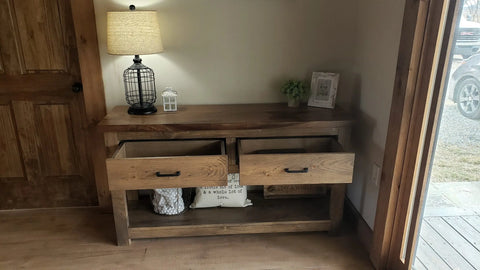Custom Handmade Console Table – Adjustable Length | Made in USA | Model 1052 Limitless Woodworking  item