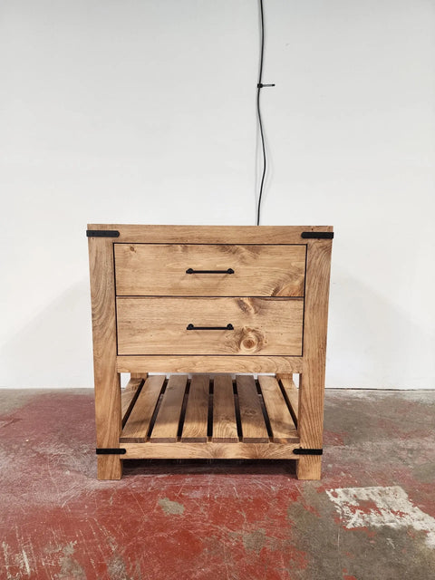 Custom Handmade Single Sink Bathroom Vanity – Premium White Pine Wood – Made in USA | Model #1018 Limitless Woodworking  item