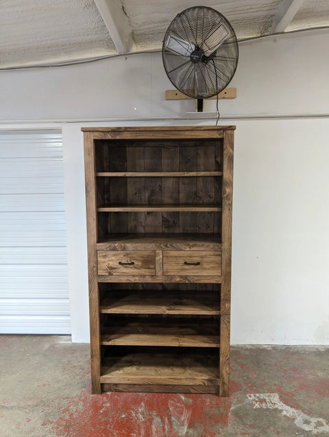 Custom Handmade Tall Northeastern White Pine Bookcase With Drawers – Durable Shelving Unit | Made in USA | Model #1109 Limitless Woodworking  item