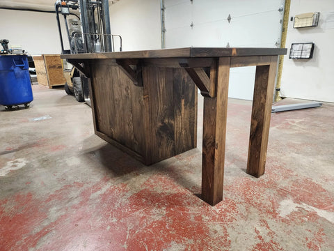 Custom Kitchen Island With Seating – Northeastern White Pine Wood Cabinet | Made in USA | Model #1087 Limitless Woodworking  item