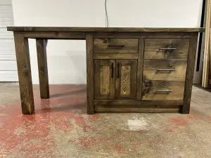 Custom Kitchen Island With Seating – Northeastern White Pine Wood Cabinet | Made in USA | Model #1087 Limitless Woodworking  item