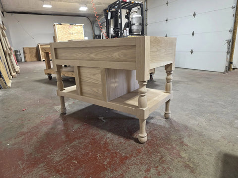 Custom Kitchen Island – Handcrafted White Pine Wood Cart with Storage Drawers | Made in USA by Limitless Woodworking | Model #1114 Limitless Woodworking  item