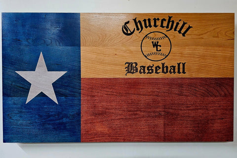 Custom Laser Engraved American Flag 19"x34" American Grains, LLC  Custom Wooden Flag