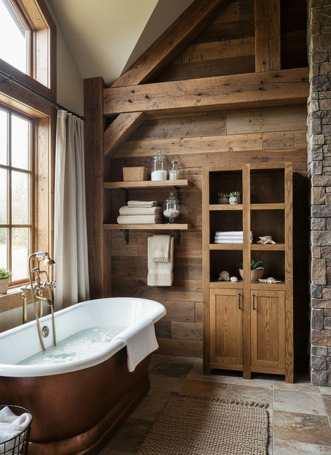 Custom Linen Tower Bathroom Cabinet – Handmade Northeastern White Pine Storage | Made in USA | MODEL 1086 Limitless Woodworking  item