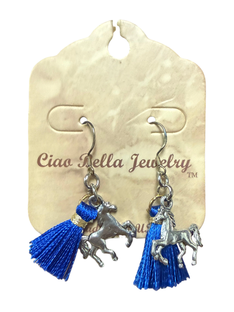 Custom Mascot Tassel Earrings 1 Inch – Lightweight Game Day Jewelry With Buffalo Charm | Made in USA Michelle Marie Boutique  Earrings