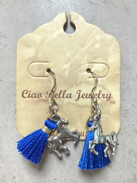 Custom Mascot Tassel Earrings 1 Inch – Lightweight Game Day Jewelry With Buffalo Charm | Made in USA Michelle Marie Boutique  Earrings