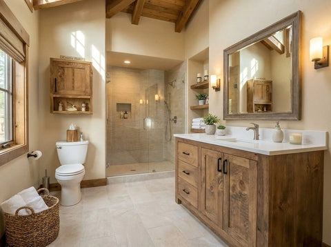 Custom Over Toilet Bathroom Cabinet – White Pine Storage Vanity | Made in USA | Model #1051 Limitless Woodworking  item