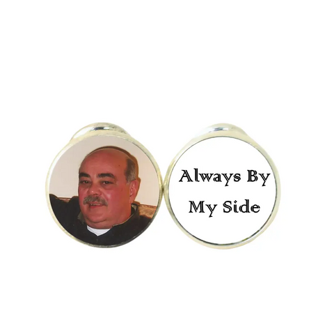 Custom Personalized Silver Photo Memoir Cufflinks 20mm – Wedding Keepsake Gift | Made in USA Michelle Marie Boutique  Cufflinks