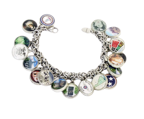 Custom Photo Charm Bracelet – Personalized Vacation Memory Jewelry with 12 Charms | Stainless Steel – Made in USA Michelle Marie Boutique  Bracelets