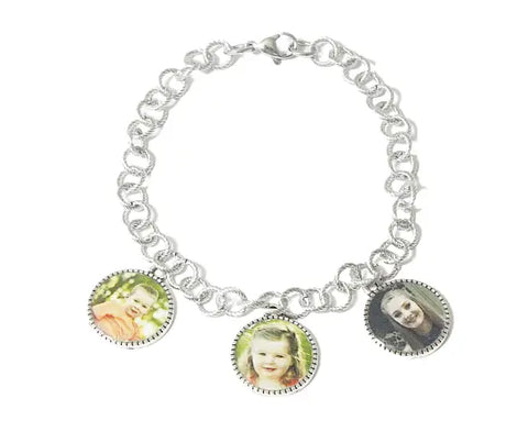 Custom Photo Charm Bracelet – Personalized Vacation Memory Jewelry with 12 Charms | Stainless Steel – Made in USA Michelle Marie Boutique  Bracelets