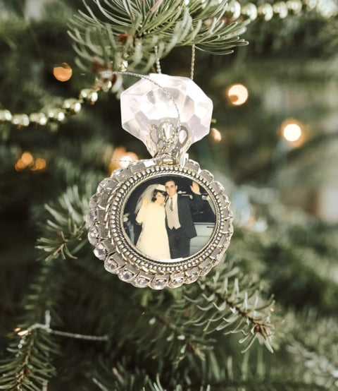 Custom Photo Glass Ornament – Personalized Wedding Keepsake Gift | Handcrafted in USA with Gift Box Packaging Michelle Marie Boutique  Ornament