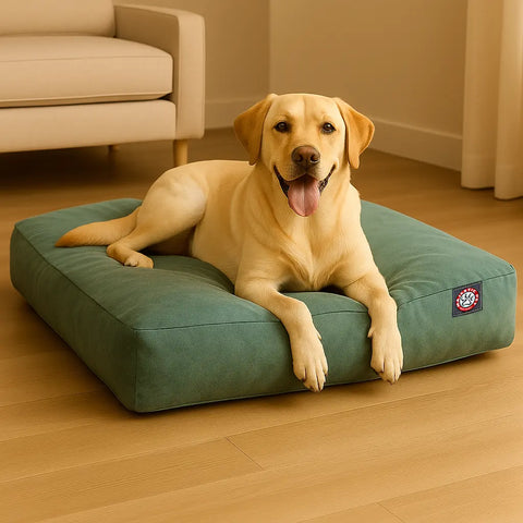 Custom Rectangle Dog Bed – Premium Upholstery – Majestic Pet Products | Made in USA Majestic Pet