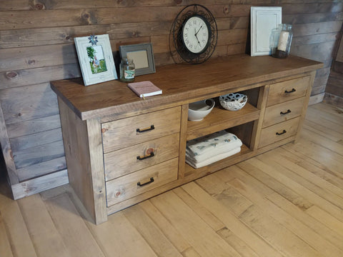 Custom Rustic Media Entertainment Center – Handcrafted Wood TV Console | Made in USA | Model #1038 Limitless Woodworking  item