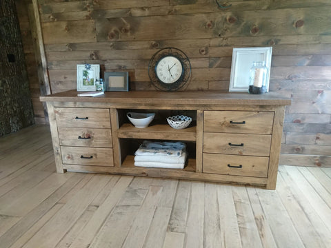 Custom Rustic Media Entertainment Center – Handcrafted Wood TV Console | Made in USA | Model #1038 Limitless Woodworking  item
