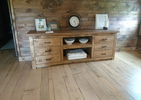 Custom Rustic Media Entertainment Center – Handcrafted Wood TV Console | Made in USA | Model #1038 Limitless Woodworking  item