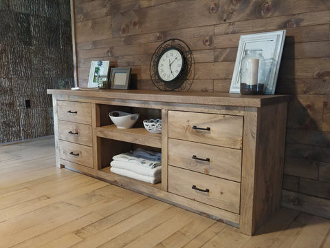 Custom Rustic Media Entertainment Center – Handcrafted Wood TV Console | Made in USA | Model #1038 Limitless Woodworking  item