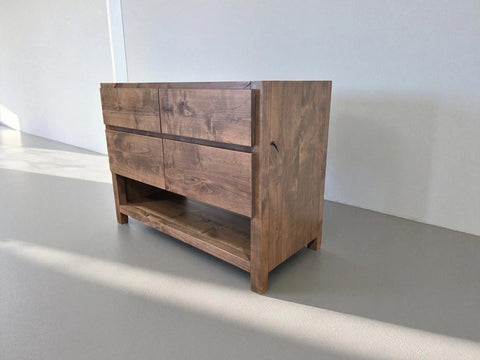 Custom Single Sink Bathroom Vanity – Handcrafted Furniture Grade Wood – Made in USA with Drawer Storage | Model #1128 Limitless Woodworking  item