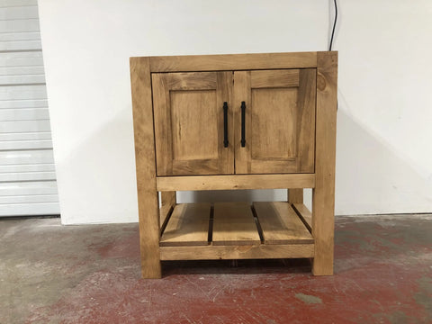 Custom Single Sink Bathroom Vanity – Handcrafted Northeastern White Pine Cabinet | Made in USA | Model #1054 Limitless Woodworking  item