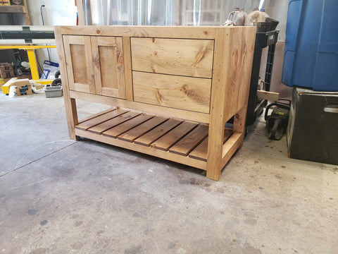 Custom Single Sink Bathroom Vanity – Handcrafted Northeastern White Pine – Made in USA | Model #1069 Limitless Woodworking  item
