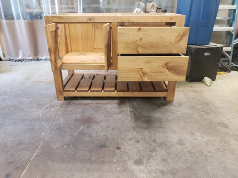 Custom Single Sink Bathroom Vanity – Handcrafted Northeastern White Pine – Made in USA | Model #1069 Limitless Woodworking  item