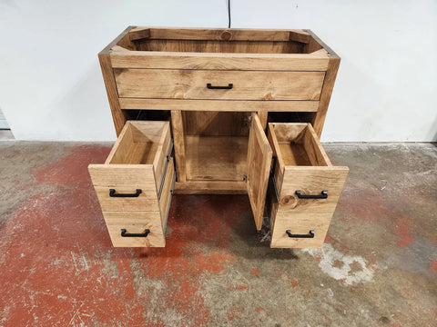 Custom Single Sink Bathroom Vanity – Handcrafted White Pine Cabinet | Made in USA | Model #1091 Limitless Woodworking  item