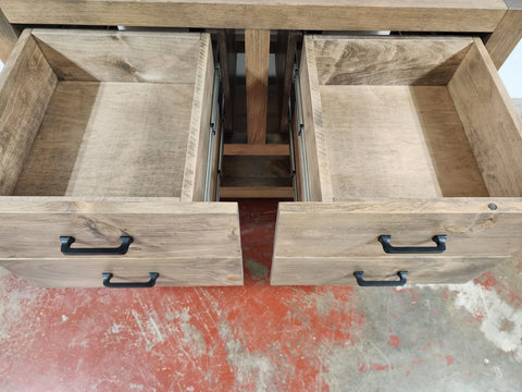 Custom Single Sink Bathroom Vanity – Handcrafted Wood Cabinet With Drawers | Made in USA | Model #1037 Limitless Woodworking  item