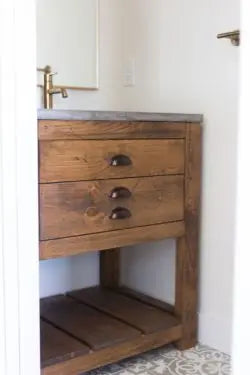 Custom Single Sink Bathroom Vanity – Handmade White Pine Cabinet | Made in USA | Model #1026 Limitless Woodworking  item