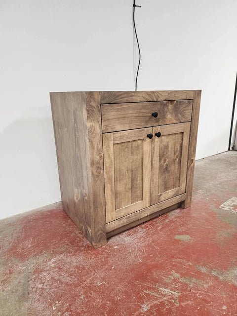Custom Single Sink Bathroom Vanity – Northeastern White Pine Wood Cabinet | Made in USA | MODEL 1100 Limitless Woodworking  item