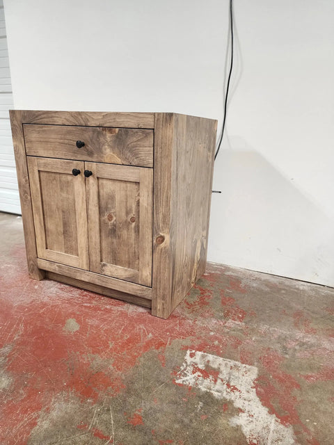 Custom Single Sink Bathroom Vanity – Northeastern White Pine Wood Cabinet | Made in USA | MODEL 1100 Limitless Woodworking  item