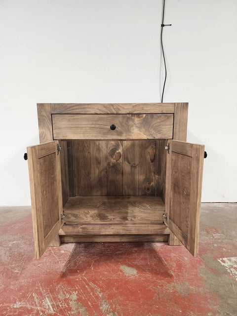 Custom Single Sink Bathroom Vanity – Northeastern White Pine Wood Cabinet | Made in USA | MODEL 1100 Limitless Woodworking  item