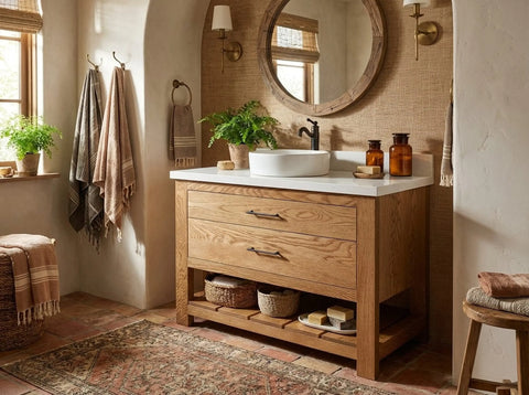 Custom Single Sink Bathroom Vanity – Northeastern White Pine Wood – Made in USA | MODEL 1106 Limitless Woodworking  item