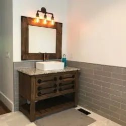 Custom Single Sink Bathroom Vanity – Northeastern White Pine Wood – Made in USA | MODEL 1106 Limitless Woodworking  item