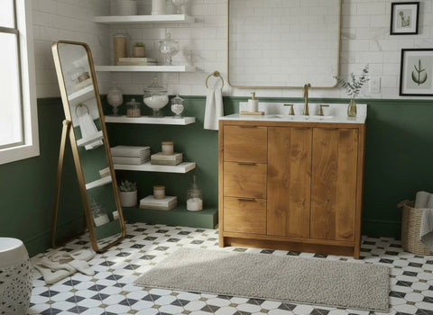 Custom Single Sink Bathroom Vanity – Shaker Style Cabinetry – Handcrafted Wood Vanity | Made in USA | Model #1131 Limitless Woodworking  item