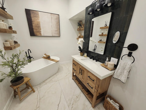 Custom Single Sink Bathroom Vanity – Shaker Style Wood Cabinet With Storage | Made in USA | Model #1039 Limitless Woodworking  item