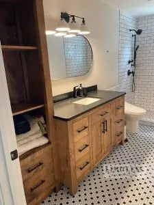Custom Single Sink Bathroom Vanity – Shaker Style Wood Cabinet | Made in USA | Model #1063 Limitless Woodworking  item