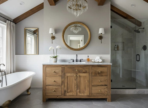 Custom Single Sink Bathroom Vanity – Shaker Style Wood Cabinet | Made in USA | Model #1063 Limitless Woodworking  item
