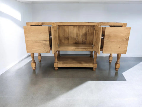 Custom Single Sink Bathroom Vanity – Solid Wood Storage Cabinet | Made in USA | Model #1117 Limitless Woodworking  item